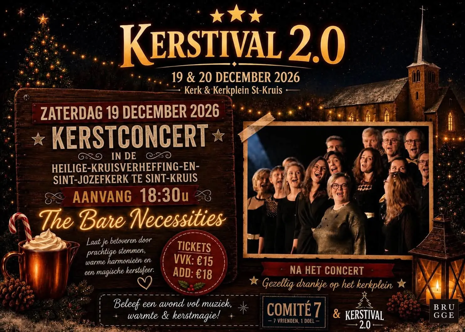 Flyer voor Kerstival op 19 december 2026 in Sint-Kruis